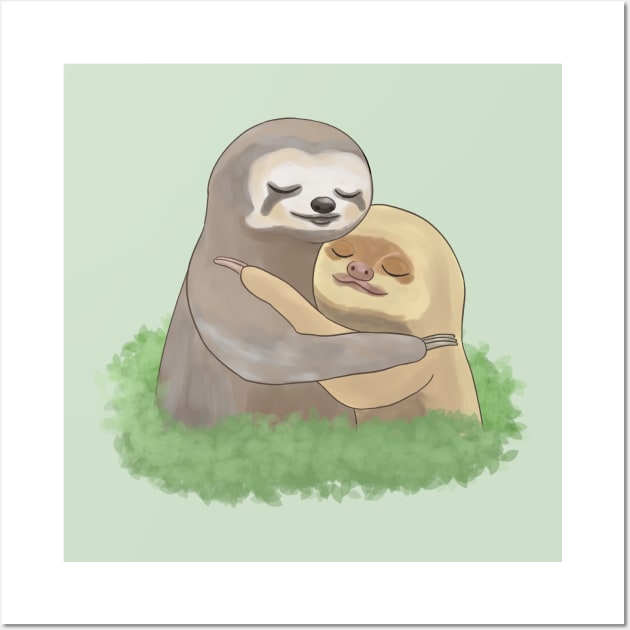 Sloth friends Wall Art by PetsOnShirts